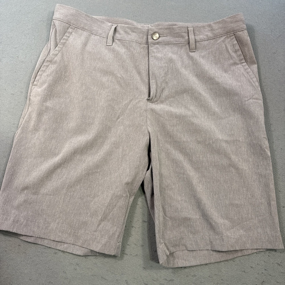 Adidas Shorts Mens 34 GRY TEXTURED  Climacool Golf Casual Lightweight Outdoor